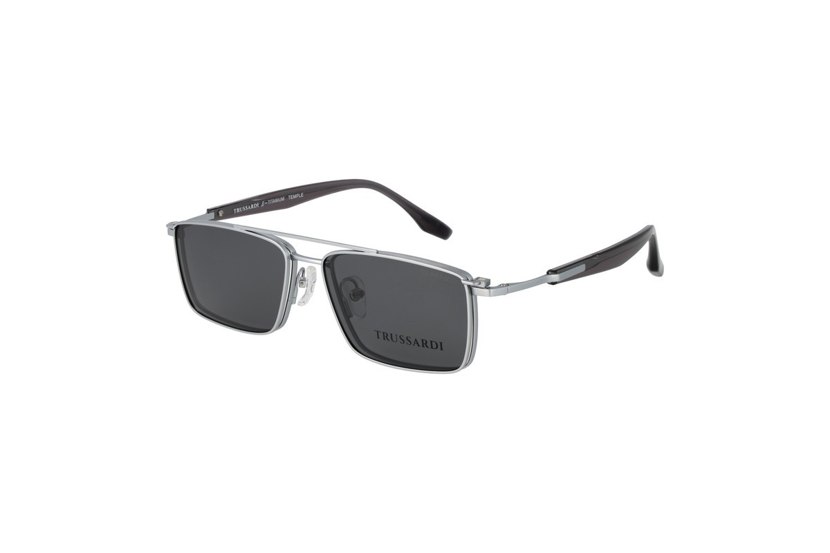 Trussardi TSM1047GT — Eyeglasses Rectangular with Sunglass Clip