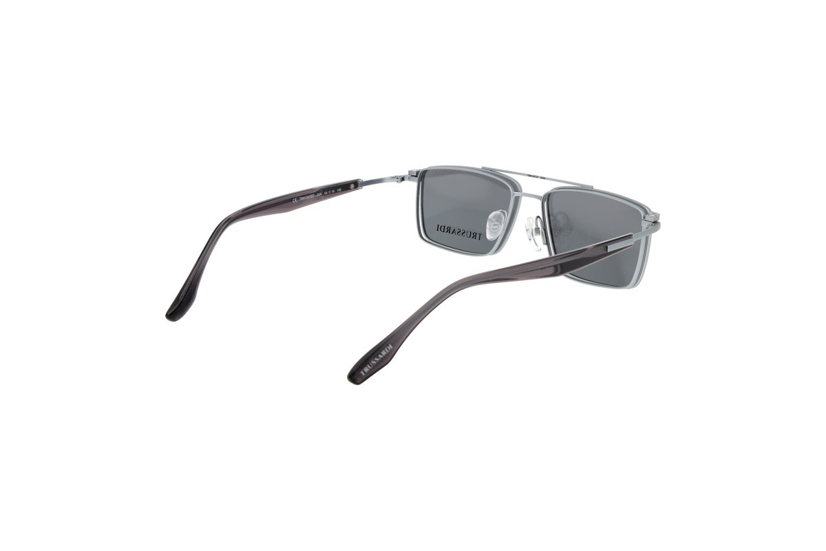 Trussardi TSM1047GT — Eyeglasses Rectangular with Sunglass Clip - Image 3