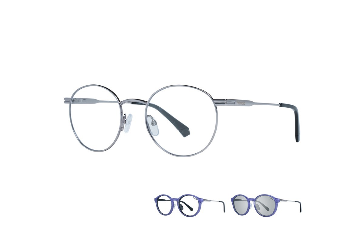 Polaroid PLD 6132/CS — Eyeglasses Round with Sunglass Clip - Image 4