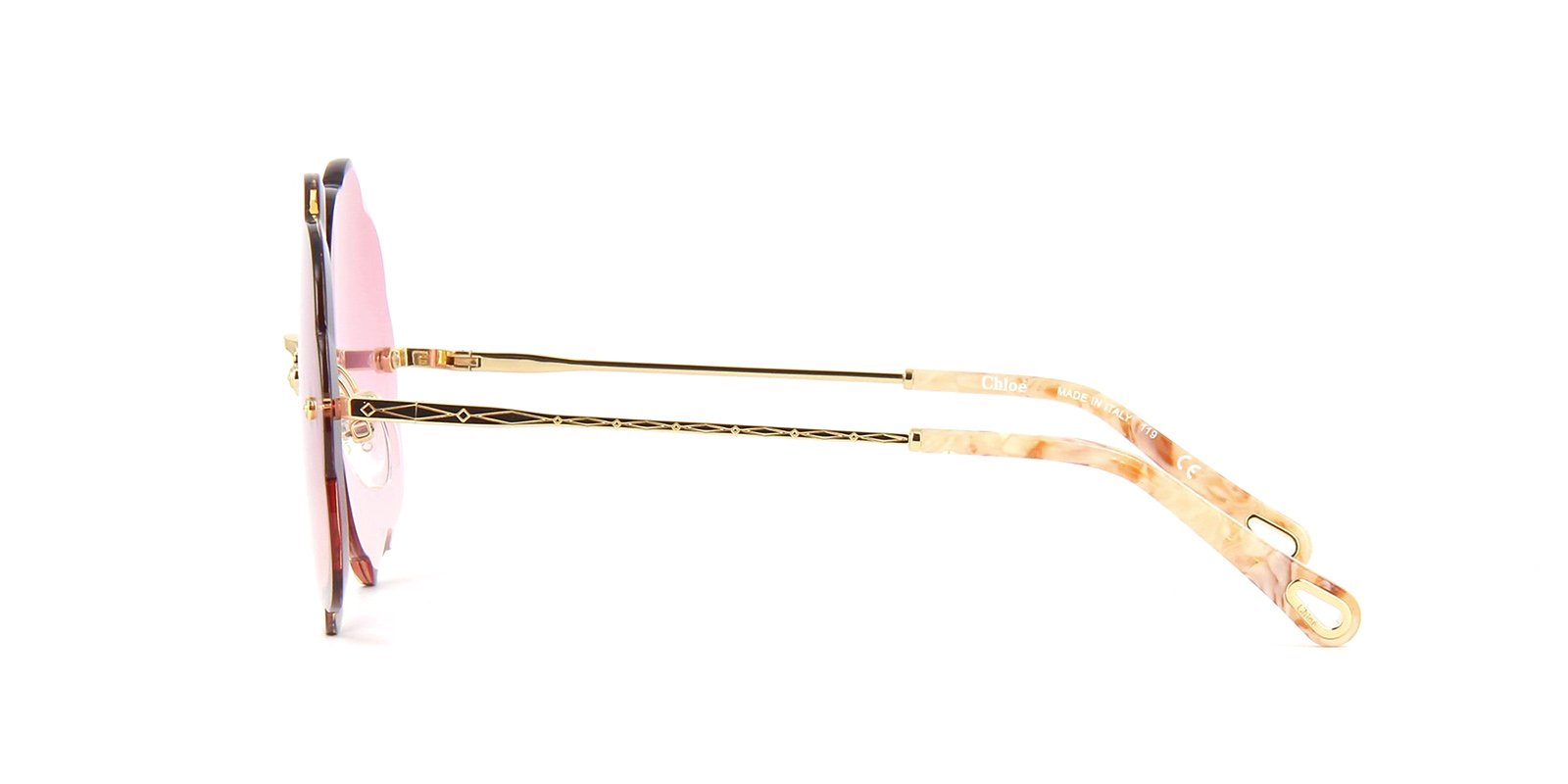 Chloé CE156S-850 — Sunglasses Rimless, Round - Image 3