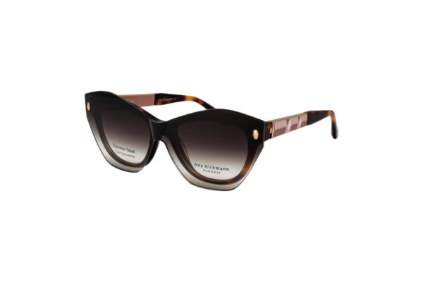 Ana Hickmann AH6581G — Eyeglasses Cat-Eye with Sunglass Clip